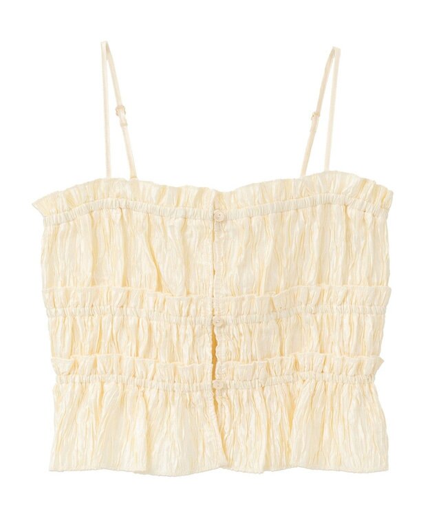 earth music&ecology シャーリングビスチェ Ivory