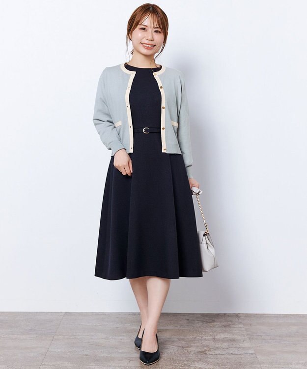 ANY SIS S 【低身長企画】レディフレア ワンピース ネイビー系