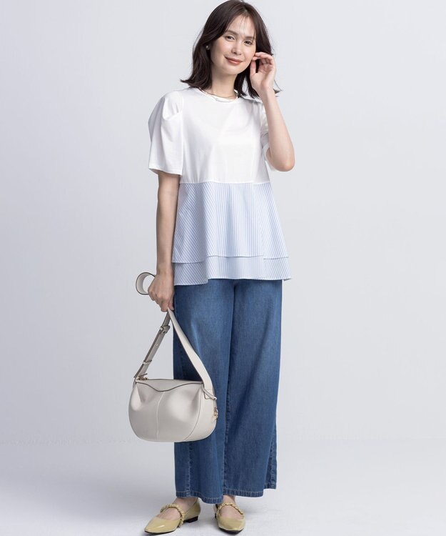 組曲 スーパーライト デニムパンツ ネイビー系