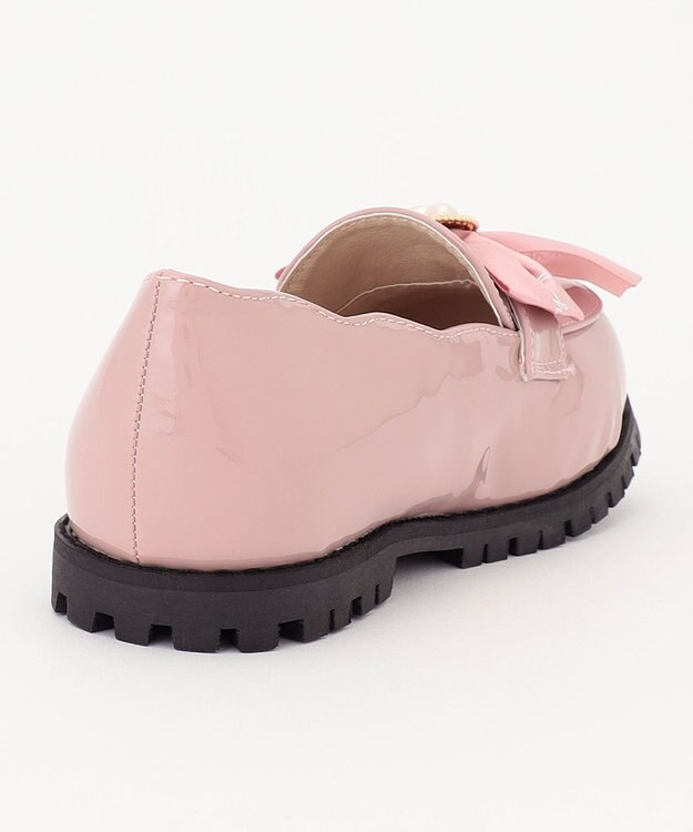 ANY KIDS リボン ローファー ピンク