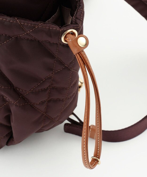 LA BAGAGERIE グリッドキルティングリュック ワイン