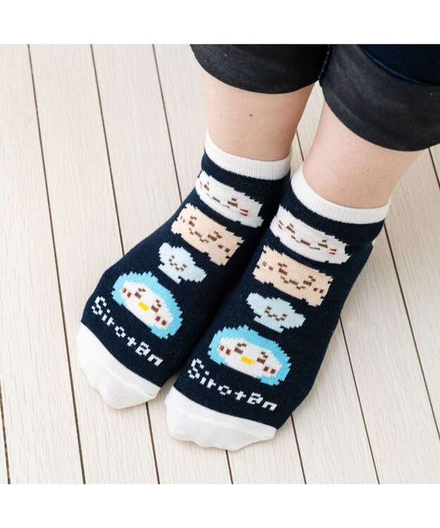 Mother garden しろたん スニーカー丈 靴下 3足セット 《手つなぎ・ビット柄・もうつかれちゃった》 21～24cm 手つなぎ・ビット柄・もうつかれちゃった