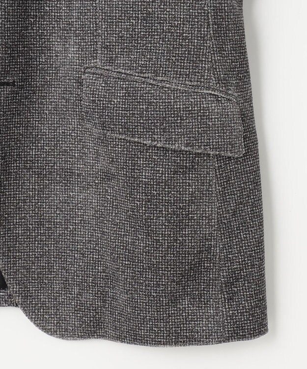 JOSEPH ABBOUD 【ストレッチ/ソフト/軽量/JAPANファブリック】ストレッチベロア ジャケット ライトグレー系