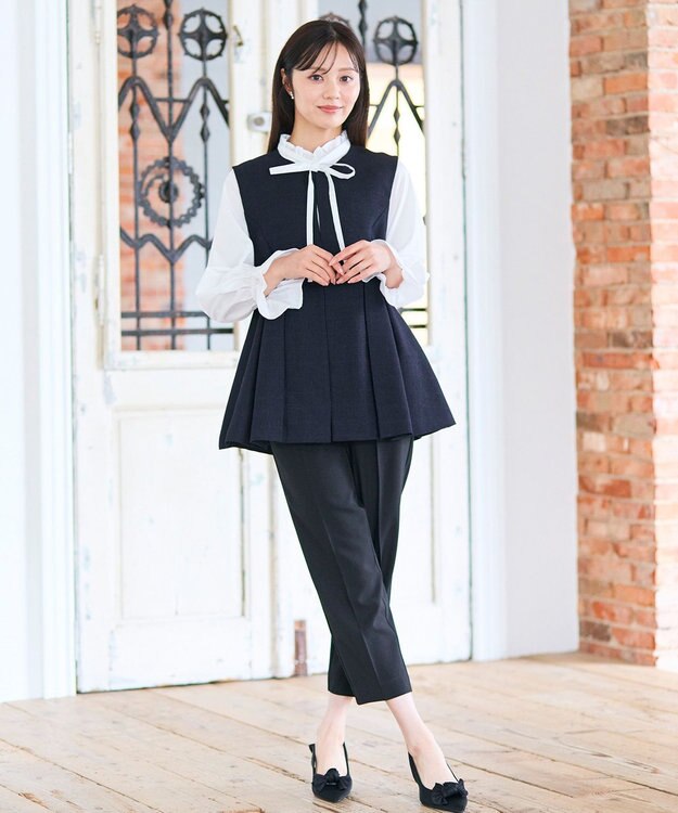 Feroux ペプラム タックジレ ネイビー系