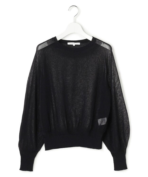 23区 【GOLD LABEL】アセテートナイロンホールガーメント ニット ブラック系