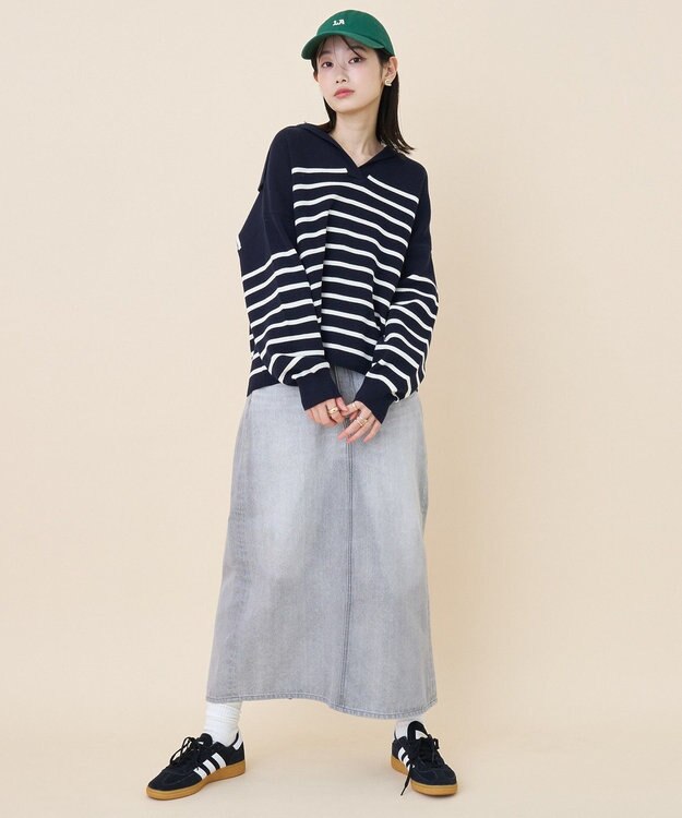 AMERICAN HOLIC セーラーカラーニットプルオーバー Navy