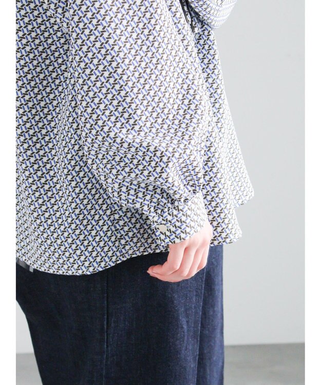 Te chichi パターンアソートボウタイブラウス《2026 spring catalog item》 ブルー