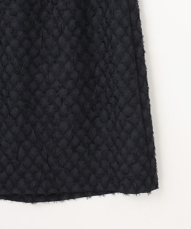 自由区 L 【セットアップ対応】ワッシャーカットジャカード スカート ミッドナイト