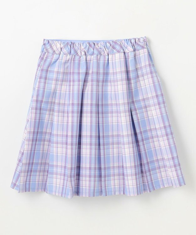 ANY KIDS プリーツ スカパン サックスブルー×チェック