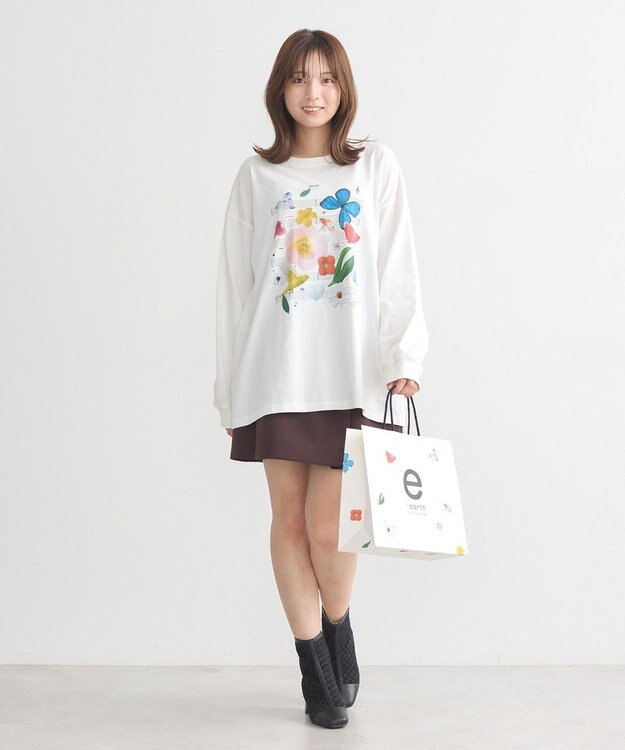 earth music&ecology いいこと奏でるグラフィックＴシャツ White