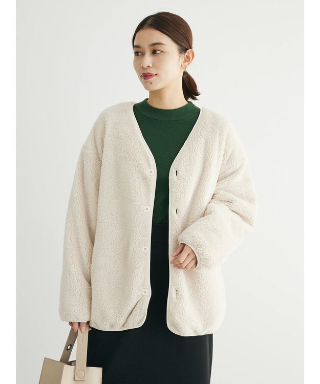 Green Parks ・ＳＵＧＡＲ　ＳＰＯＯＮ　２ｗａｙフラワーキルトブルゾン Ivory