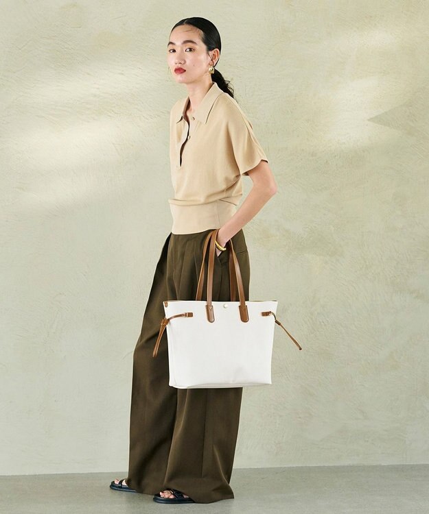 TOPKAPI 【Breath TOPKAPI】2way A4 ロングハンドル トート バッグ クリーム