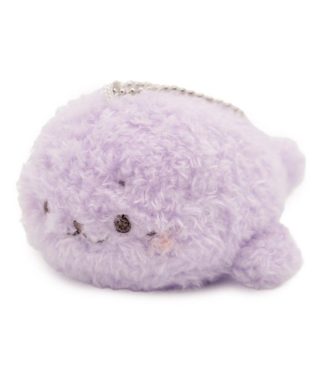 Mother garden しろたん ふわふわキーホルダー 《紫》 単品 パープル