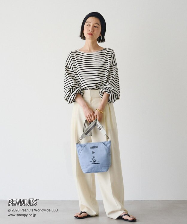 russet 《PEANUTS×russet》リバーシブルショルダーバッグ(CE-1755) L.Blue