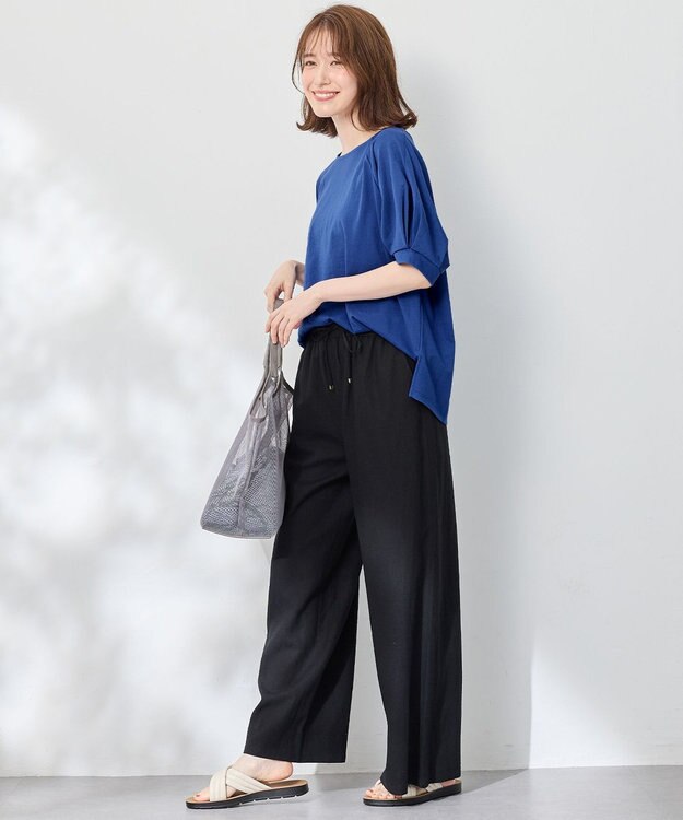 ANY パフスリーブラグランTシャツ ブルー