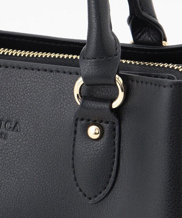 LA BAGAGERIE 【MONICA】スクエア2WAYハンドバッグ ブラック