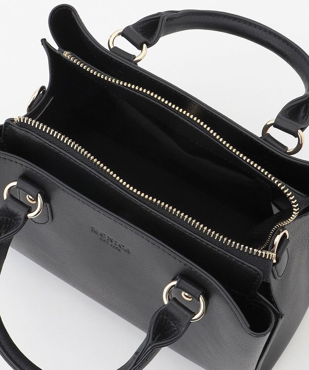 LA BAGAGERIE 【MONICA】スクエア2WAYハンドバッグ ブラック