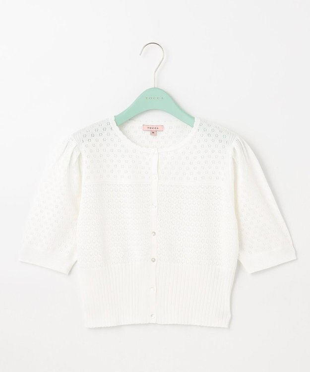 TOCCA 【洗える！】PORTULACA KNIT カーディガン ホワイト系