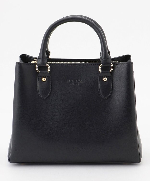 LA BAGAGERIE 【MONICA】スクエア2WAYハンドバッグ ブラック