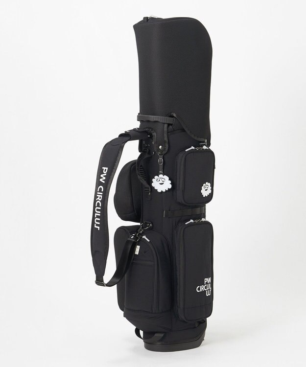 PW CIRCULUS 【UNISEX】デタッチャブル キャディバッグ シボ感のあるナイロンワッシャー素材 ブラック系