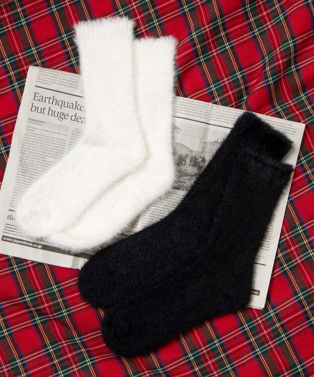 WEGO シャギーソックス ホワイト