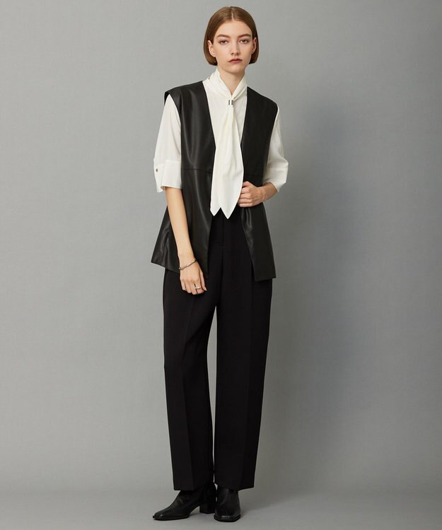 ICB 【防シワ・洗える】 トリプルクロスツイル オールインワン ブラック系