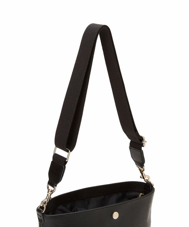 TOPKAPI 【Breath TOPKAPI】RIPPLE リプル ナイロン コンビ ベルト デザイン ショルダー バッグ ブラック