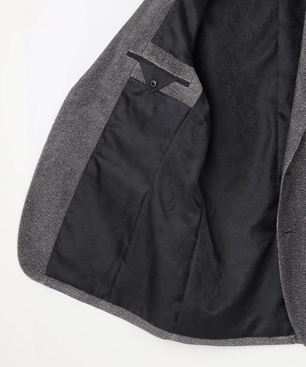 JOSEPH ABBOUD 【キングサイズ・ストレッチ/ソフト/軽量/JAPANファブリック】ストレッチベロア ジャケット ライトグレー系