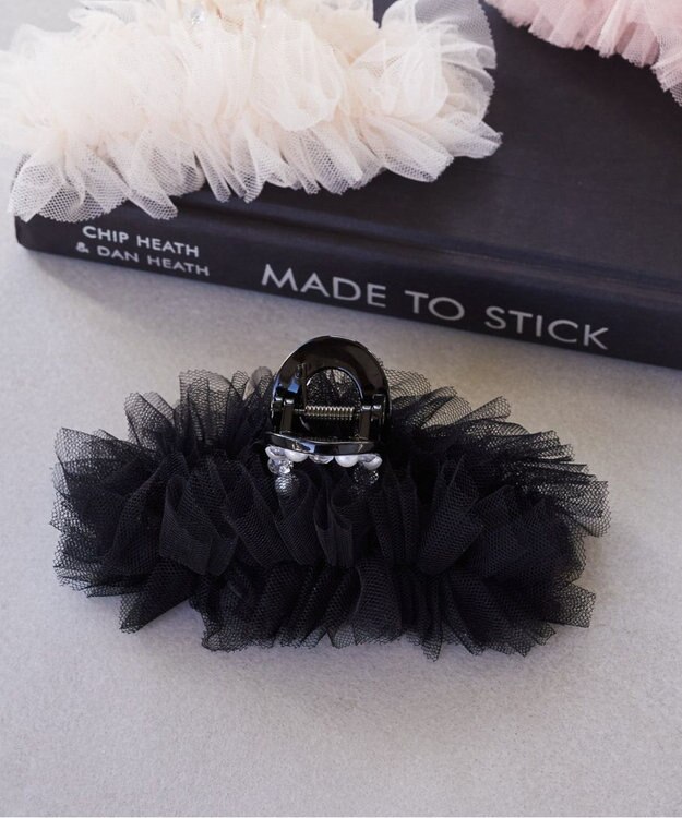 Maison de FLEUR チュールビジューバンスクリップ Black