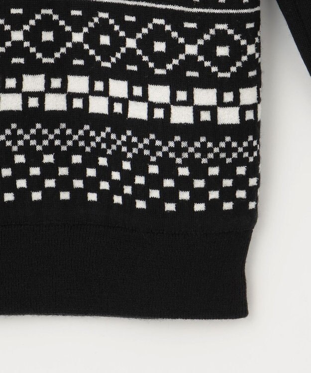 23区GOLF 【WOMEN】【ウォッシャブル】フェアアイル柄ニット ブラック系