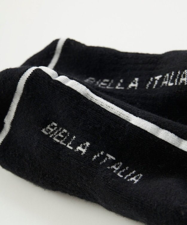 FILA GOLF／marie claire 【FILA GOLF】ライン入りクルーソックス ブラック