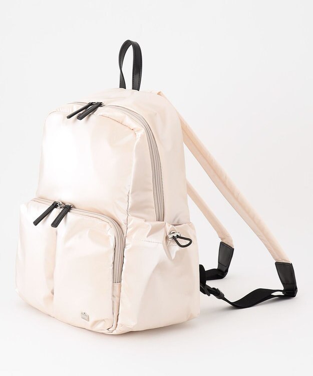 LA BAGAGERIE メタリックドロストポケット　リュックサック アイボリー