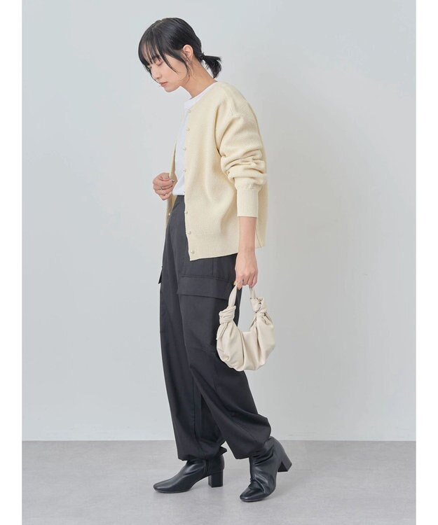 Green Parks ２ｗａｙ　パール釦ニットプルオーバー Ivory