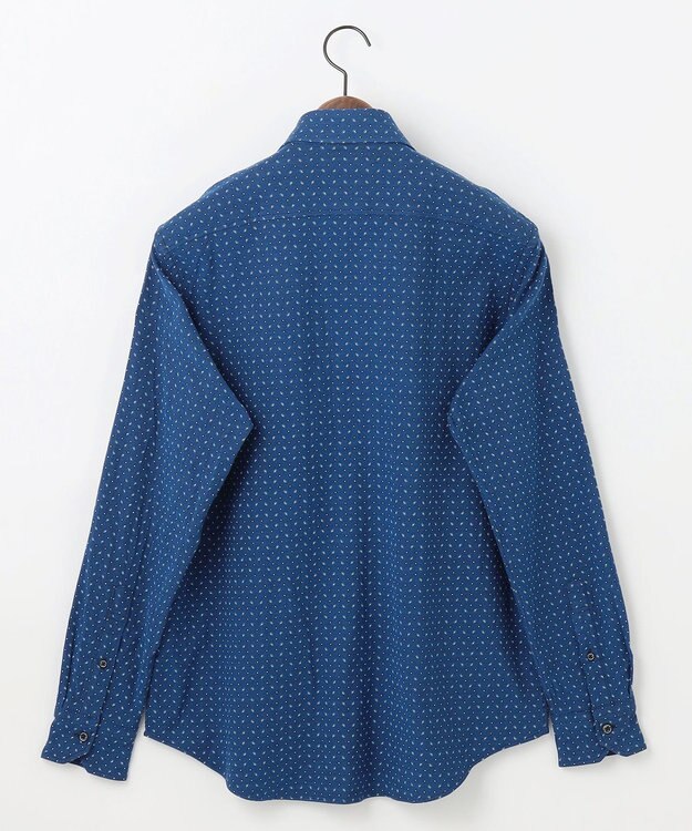 JOSEPH ABBOUD 【オーガニックコットン使用・自然なストレッチ性】JOE COTTON ストレッチオックスペイズリー シャツ ネイビー系5