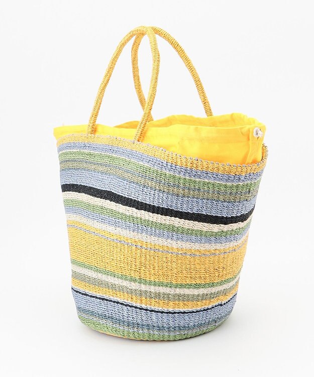 ONWARD CROSSET SELECT 【VIOLAd’ORO】MIRO アバカカラーボーダーバッグ L yellow×blue