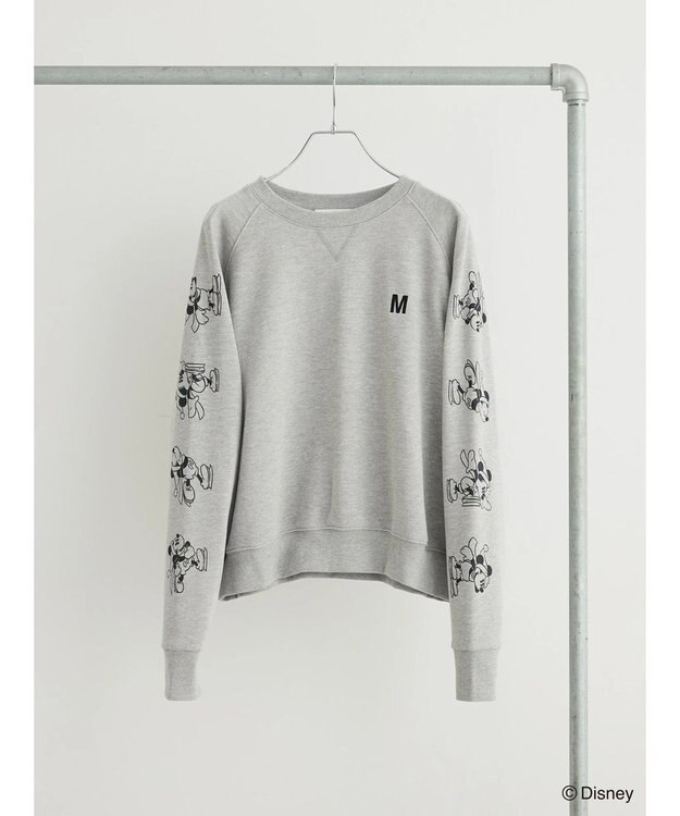 Green Parks Ｄｉｓｎｅｙ／裏毛袖プリントスウェットII Gray Mixture