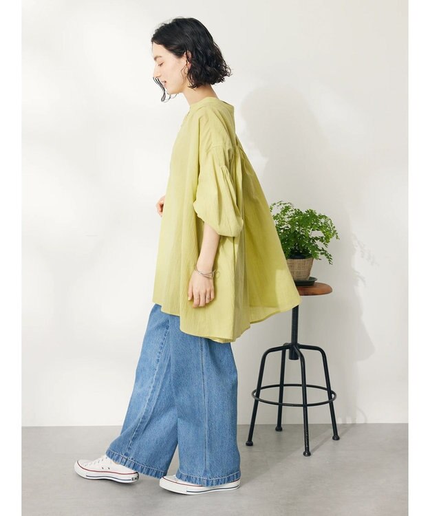 CRAFT STANDARD BOUTIQUE ジョーゼットスキッパーシャツ Yellow