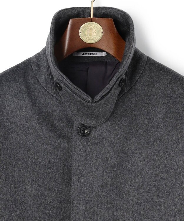 J.PRESS MEN ウールとカシミヤの品格素材【定番】ウールカシミヤビーバー ドレスショートコート_25年モデル ライトグレー系