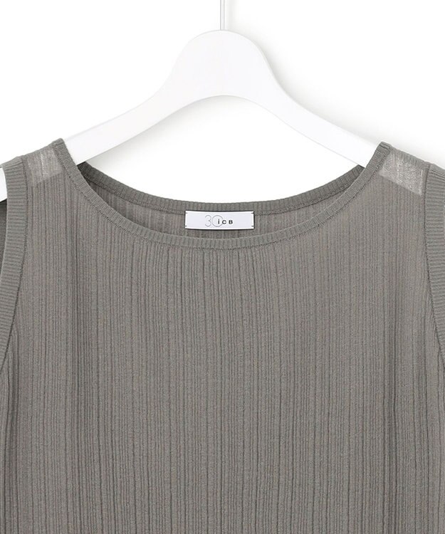 ICB 【30th ANNIVERSARY】シアーライトリュクス ニットワンピース スティールカーキ