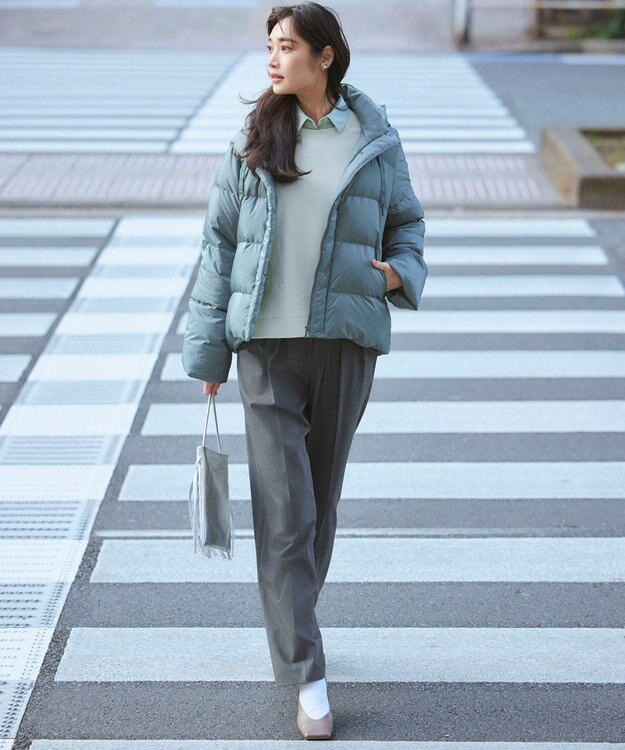 23区 S 【CLASSY.11月号掲載/洗える】ドライ2WAYストレッチ ワイドパンツ グレー系