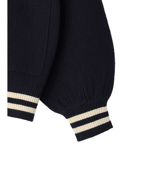 earth music&ecology セーラーニットカーディガン Navy