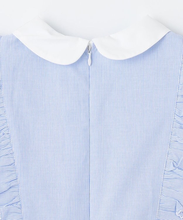 ANY KIDS コードレーン 裾刺繍 ワンピース サックスブルー