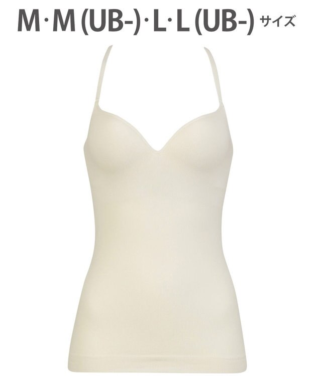 WACOAL 【GOCOCi ゴコチ】 カップ付きインナー ぴったりフィット ズレにくい 洗濯機洗い可能(ネット使用) ブラキャミソール ブラトップ レディース ノンワイヤー UGG122 /ワコール アイボリー