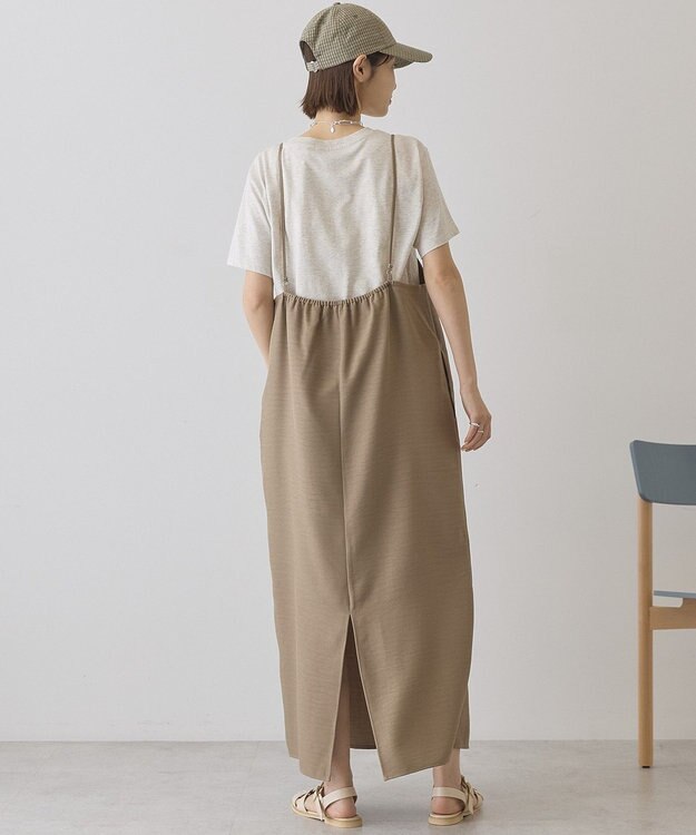 AMERICAN HOLIC リネンライクＩラインキャミワンピース Brown