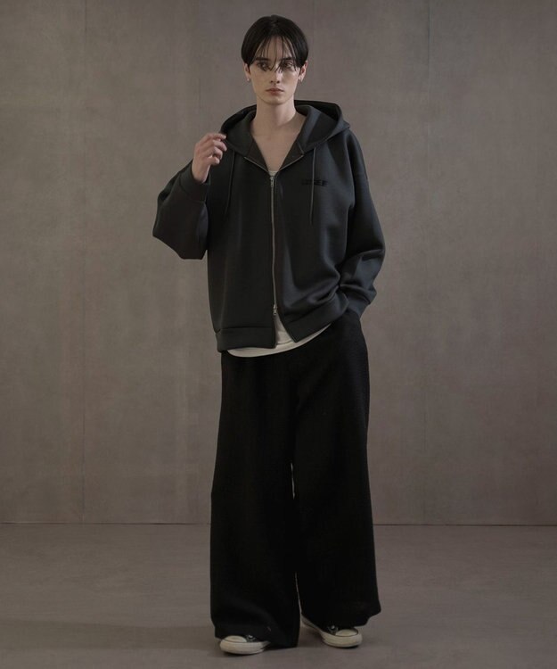 WEGO KEEPWARM　BIGZIPパーカー ブラック中濃色