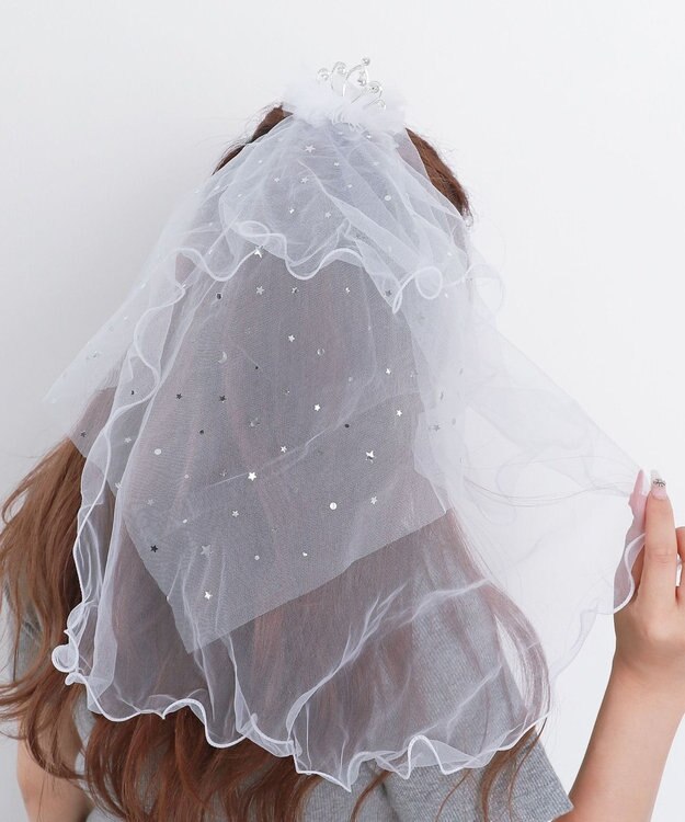 WEGO キラキラホワイトベール 柄2