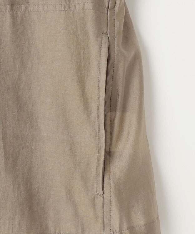 自由区 【洗える・XSサイズあり】スタンドカラーシアー ブルゾン ベージュ系