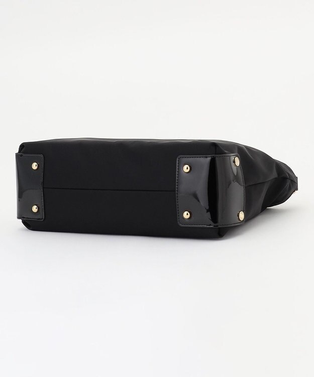 LA BAGAGERIE ツイルナイロン×エナメル 2WAYトートバッグ Sサイズ ブラック