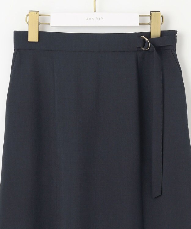 ANY SIS L 【WEB・一部店舗限定】スイートクール スカート ネイビー
