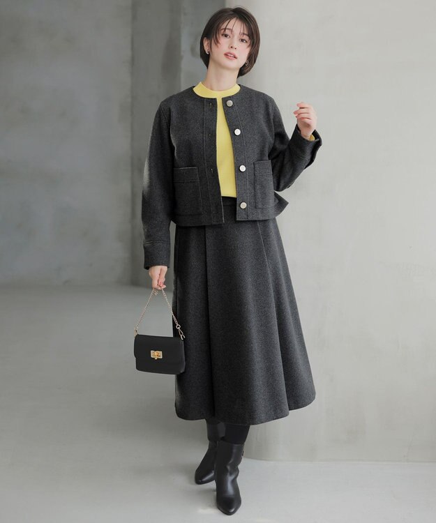 ANY SIS S ラインポイント ニット ライトイエロー